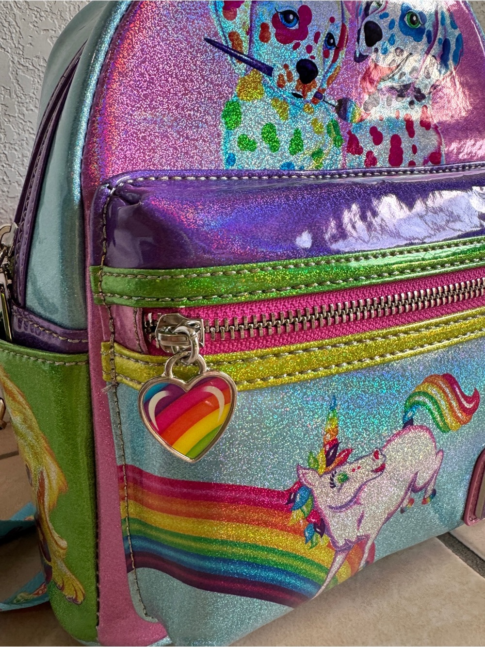 Loungefly Holographic Lisa Frank Mini Backpack - Picture 4 of 8
